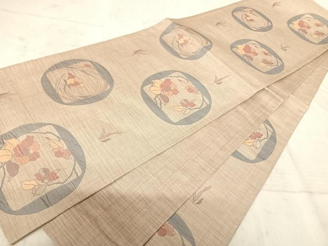 平和屋着物◎六通柄袋帯 花丸文 正絹 逸品 AAAZ5936yx