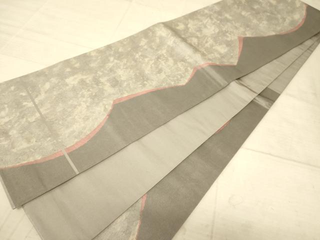 平和屋着物◎六通柄袋帯 変わり間道 引箔 正絹 逸品 AAAZ6242cs