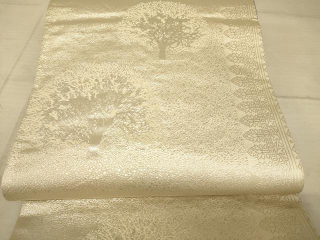 平和屋着物◎両面六通柄袋帯 草木文 金糸 正絹 逸品 AAAZ6250cs