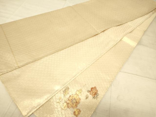 平和屋着物◎佐賀錦 六通柄袋帯 色紙花文 金糸 正絹 逸品 AAAZ6256cs