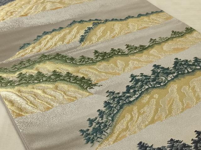 平和屋着物◎六通柄袋帯 唐織 日本山河 松島 金銀糸 正絹 逸品 AAAZ6303ou