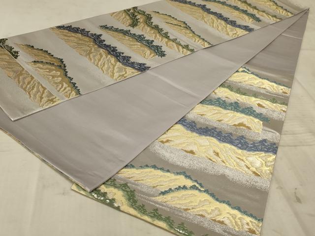 平和屋着物◎六通柄袋帯 唐織 日本山河 松島 金銀糸 正絹 逸品 AAAZ6303ou