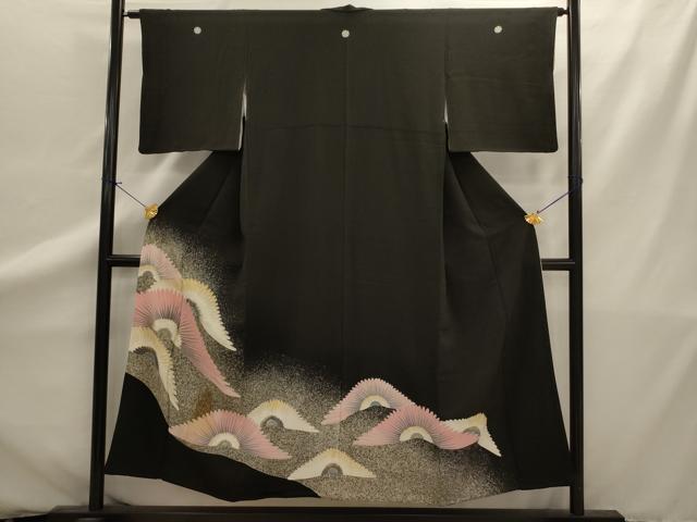 平和屋着物■豪華黒留袖 刺繍 裏菊 金銀彩 正絹 逸品 AAAZ6723ru