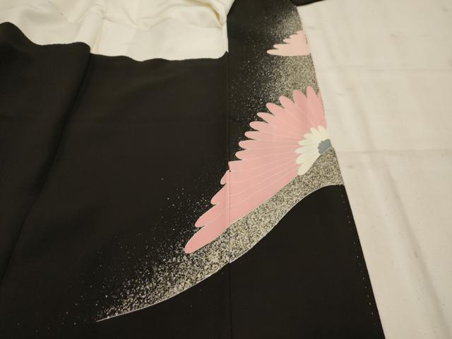 平和屋着物■豪華黒留袖 刺繍 裏菊 金銀彩 正絹 逸品 AAAZ6723ru
