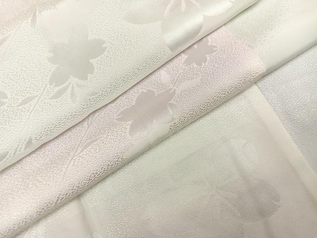 平和屋着物●長襦袢 無双仕立て 桜地紋 暈し染め 正絹 逸品 AAAZ6802ph