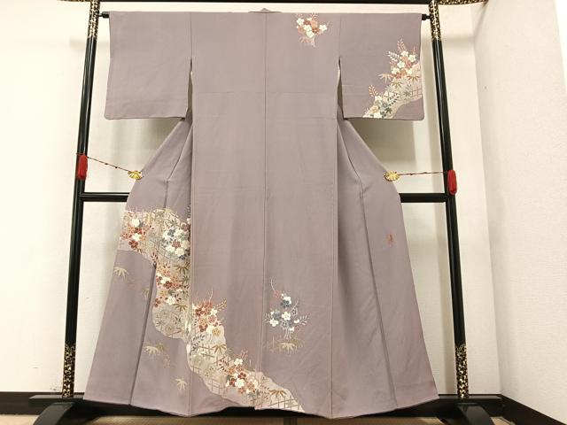 平和屋着物●訪問着 友禅 作家物 松竹梅 金彩 正絹 逸品 AAAZ6853ph