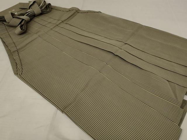 平和屋着物*夏物 男性 馬乗り袴 縞 正絹 逸品 AAAZ6888st