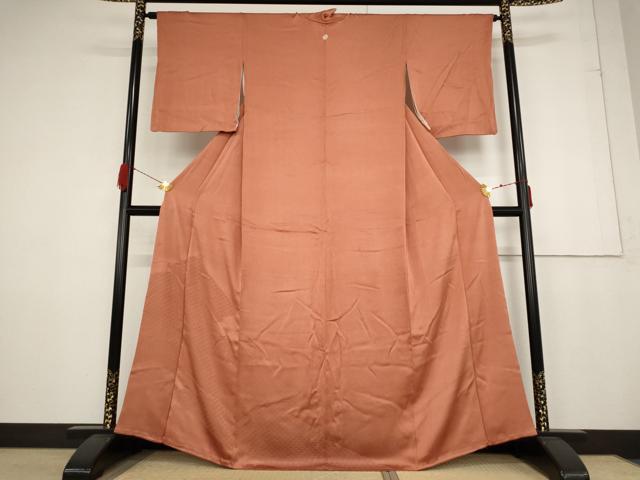 平和屋着物■豪華色留袖 花地紋 樺色 正絹 逸品 AAAZ6987st
