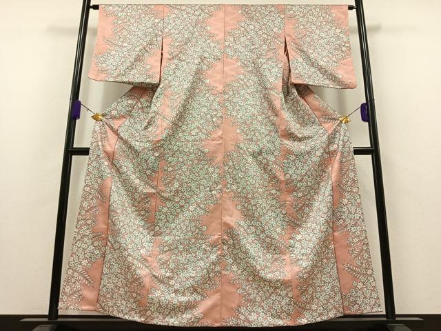 平和屋着物▽小紋 単衣 楓文 洗える着物 AAAZ7127jh