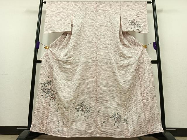 平和屋着物▽洗える最高級着物 <英>はなぶさ謹製 訪問着 単衣 草花文 洗える着物 AAAZ7128jh