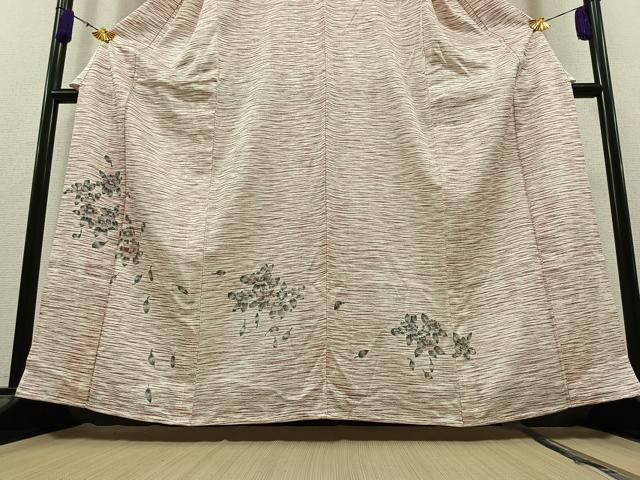 平和屋着物▽洗える最高級着物 <英>はなぶさ謹製 訪問着 単衣 草花文 洗える着物 AAAZ7128jh