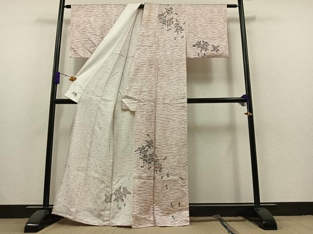 平和屋着物▽洗える最高級着物 <英>はなぶさ謹製 訪問着 単衣 草花文 洗える着物 AAAZ7128jh