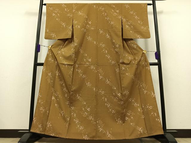 平和屋着物▽小紋 単衣 桜文 やまと誂製 洗える着物 AAAZ7129jh