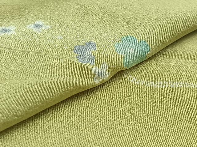 平和屋着物▽上質な小紋 単衣 舞花文 暈し染め 正絹 逸品 AAAZ7150jh