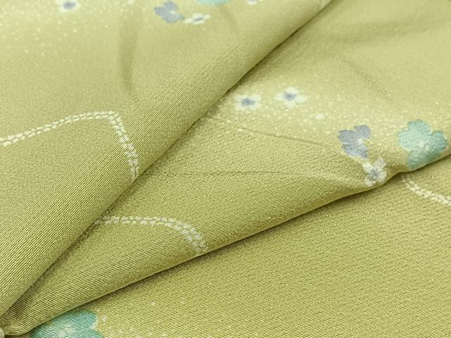 平和屋着物▽上質な小紋 単衣 舞花文 暈し染め 正絹 逸品 AAAZ7150jh