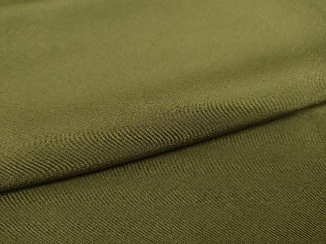 平和屋着物●上質な色無地 国防色 正絹 逸品 AAAZ7172ck