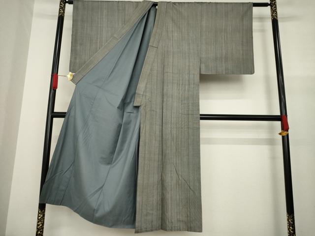 平和屋着物●男性 紬 アンサンブル 霞文 正絹 逸品 AAAZ7192ck