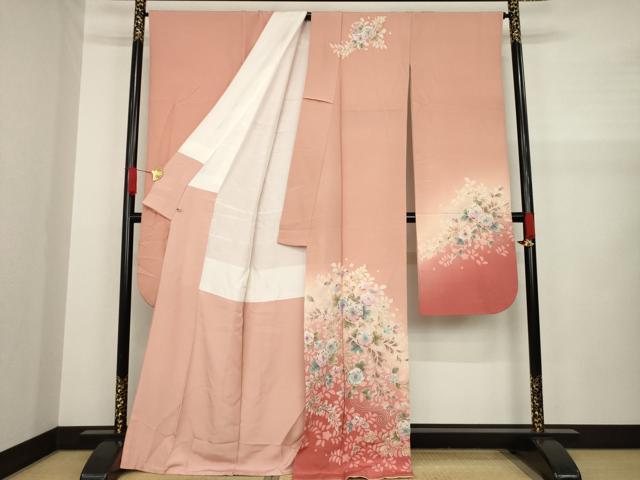 平和屋着物●豪華振袖 作家物 辻が花 絞り 舞花文 暈し染め さが美扱い 正絹 逸品 AAAZ7215ck