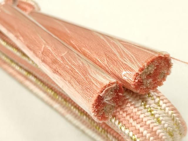 平和屋着物●和装小物 上質な帯締め 大正十四年創業 和装小物の老舗 三ッ杵印 紐の渡敬 高麗組 暈し 金糸 逸品 未使用 AAAZ7277ay