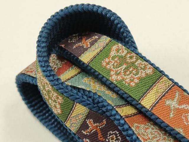 平和屋着物●和装小物 上質な帯締め 龍村美術織物 唐花雙鳥斑錦 共箱付き 逸品 AAAZ7280ay