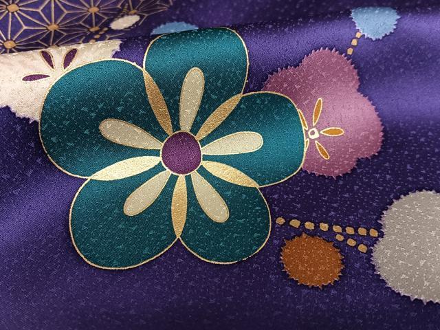 平和屋着物●豪華振袖・長襦袢(袷)セット 立波舞花文 暈し染め 金彩 広衿仕立て 正絹 逸品 AAAZ7285zg