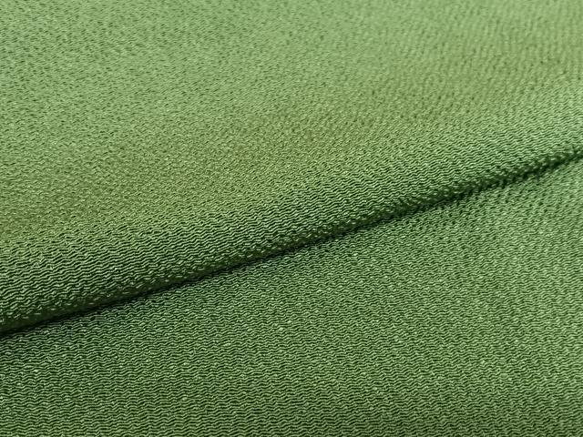 平和屋着物●豪華振袖 色無地 菊塵色 鬼しぼ縮緬 正絹 逸品 AAAZ7393zg