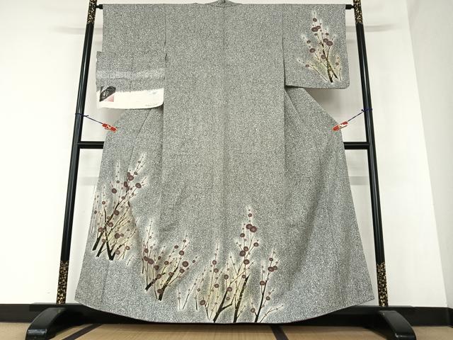 平和屋着物●訪問着 粋 槍梅 暈し染め 金彩 反端付き 正絹 逸品 AAAZ7399zg