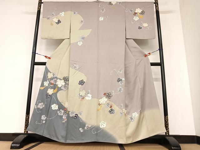 平和屋着物●訪問着 駒刺繍 瓢箪 金彩 正絹 逸品 AAAZ7411zg