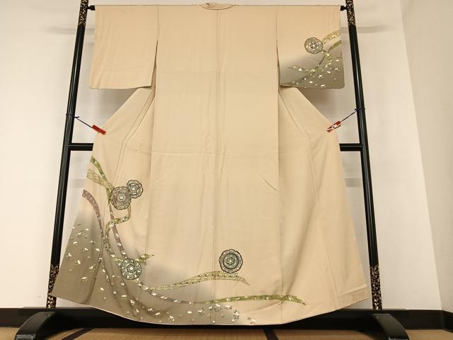 平和屋着物●訪問着 正倉院花文 暈し染め 金彩 正絹 逸品 AAAZ7424zg