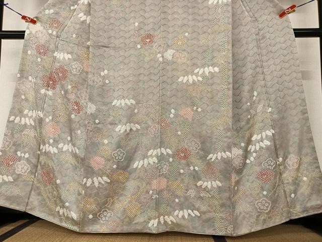 平和屋着物●訪問着 絞り 松竹梅 暈し染め 正絹 逸品 AAAZ7442zg