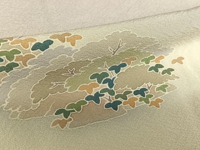 平和屋着物●訪問着 友禅 樹林風景文 暈し染め 正絹 逸品 AAAZ7479zg