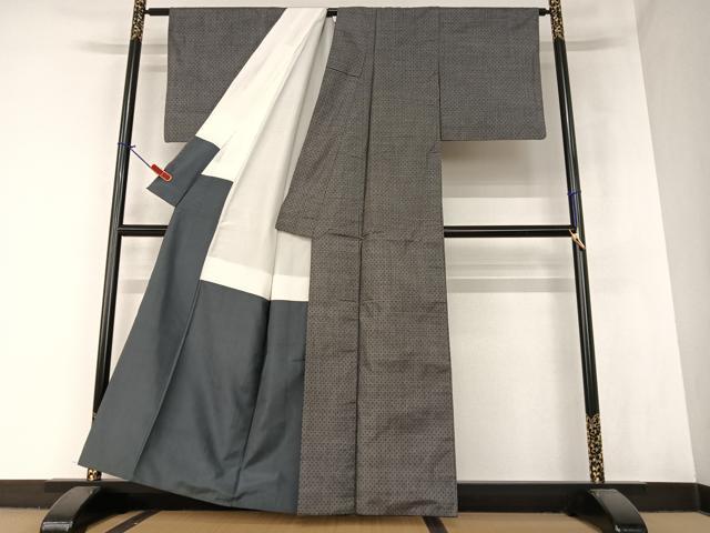 平和屋着物●本場大島紬 一元7マルキ ドット 正絹 逸品 AAAZ7499zg