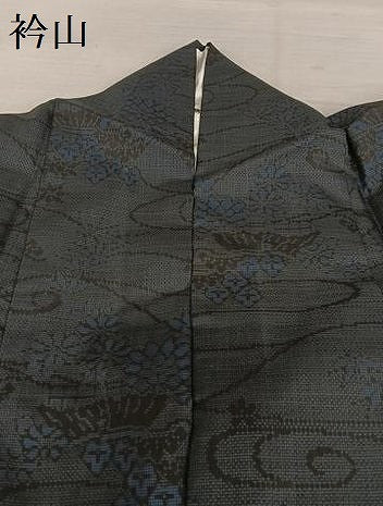 平和屋着物●本場大島紬 純泥染め 一元7マルキ 手織り 松竹梅風景文 坂本清男作 証紙付き 正絹 逸品 AAAZ7531zg