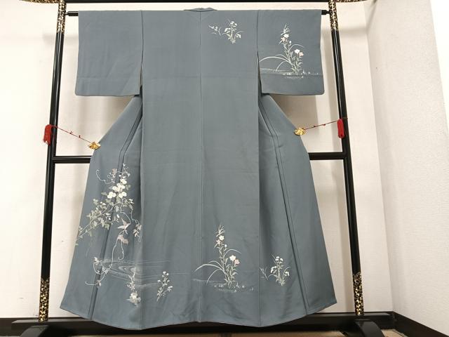 平和屋着物●訪問着 友禅 花鳥文 正絹 逸品 AAAZ7665ph