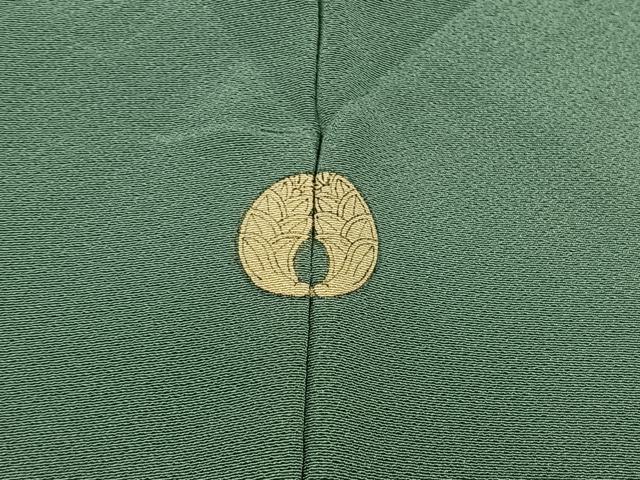 平和屋着物▽上質な色無地 単衣 錆浅葱色 正絹 逸品 AAAZ7817jh