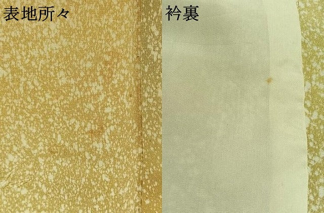 平和屋着物▽上質な小紋 単衣 笹の葉文 暈し染め 正絹 逸品 AAAZ7830jh
