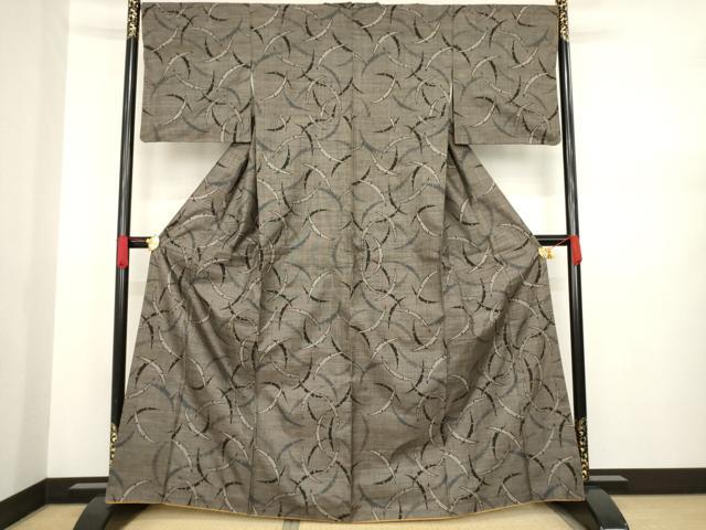平和屋着物●本場大島紬 カタス9マルキ 雪芝文 正絹 逸品 AAAZ8095ck
