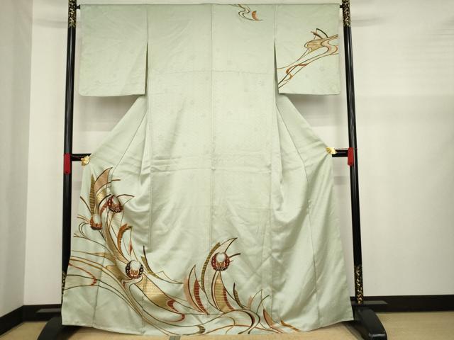 平和屋着物●訪問着 舞蝶文 金彩 正絹 逸品 AAAZ8105ck