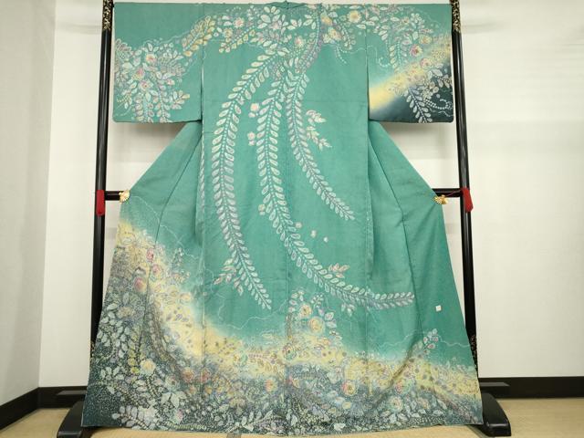 平和屋着物●訪問着 作家物 辻が花 絞り 暈し染め 金彩 正絹 逸品 AAAZ8110ck