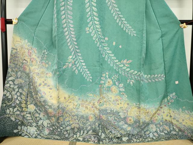 平和屋着物●訪問着 作家物 辻が花 絞り 暈し染め 金彩 正絹 逸品 AAAZ8110ck