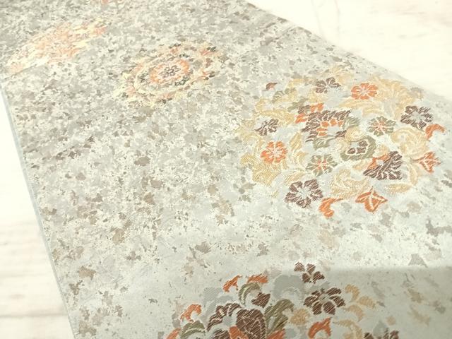 平和屋着物◎六通柄袋帯 正倉院花文 金銀糸 正絹 逸品 AAAZ8185yx