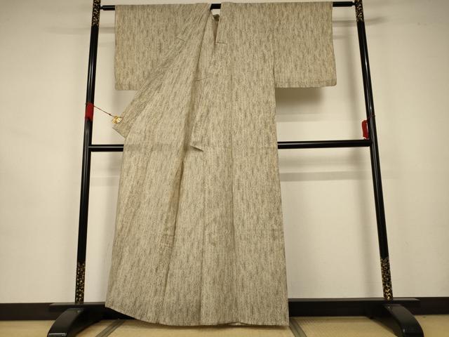 平和屋着物*夏物 小紋 紗 幾何学文 洗える着物 AAAZ8465jd