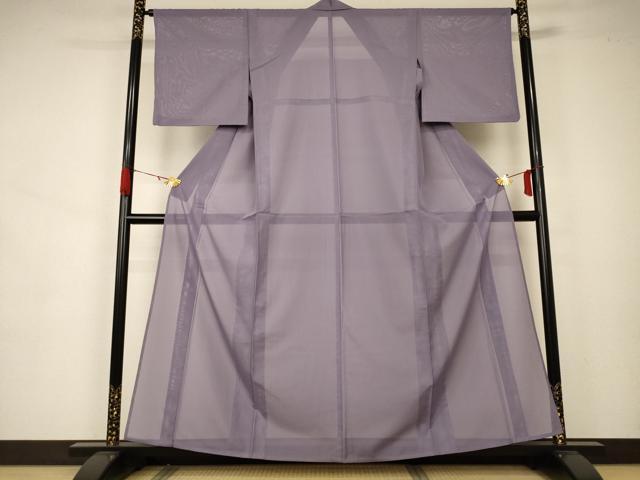 平和屋着物*夏物 色無地 絽 鳩羽鼠色 洗える着物 AAAZ8525jd