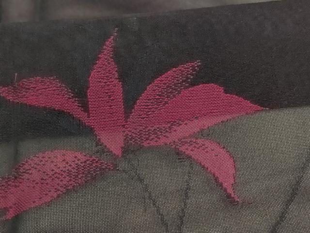 平和屋着物*夏物 小紋 紗 草花文 正絹 逸品 AAAZ8542jd