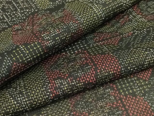 平和屋着物*夏物 小紋 紗 風景文 正絹 逸品 AAAZ8554jd