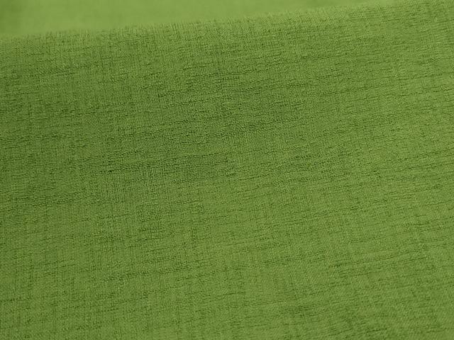 平和屋着物*夏物 色無地 紗 草色 洗える着物 未使用 AAAZ8582jd