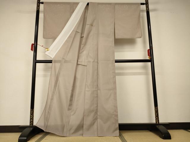 平和屋着物*夏物 色無地 絽 空五倍子色 正絹 逸品 AAAZ8595jd