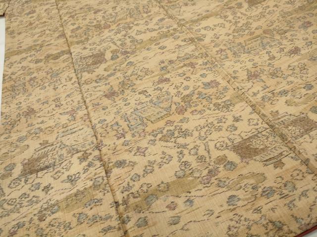 平和屋着物■上質な紬 風景文 正絹 逸品 AAAZ8632nf