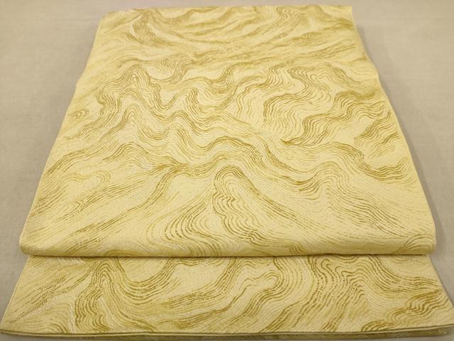 平和屋着物◎六通柄袋帯 流水文 銀糸 正絹 逸品 AAAZ8751dt