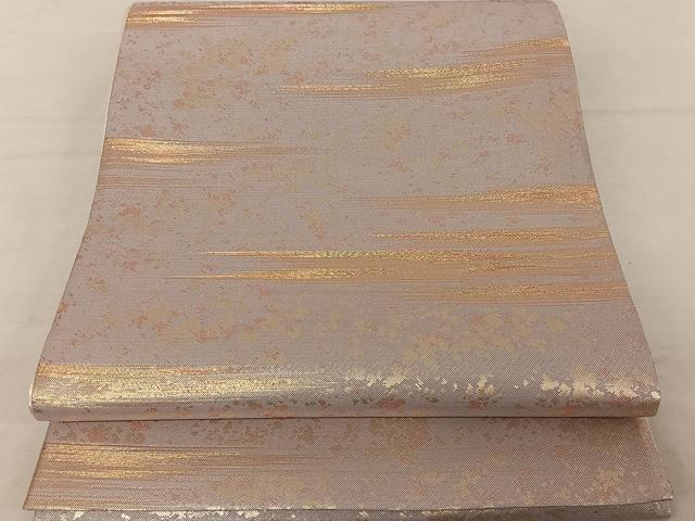 平和屋着物◎六通柄袋帯 霞文 金銀糸 正絹 逸品 AAAZ8831mw